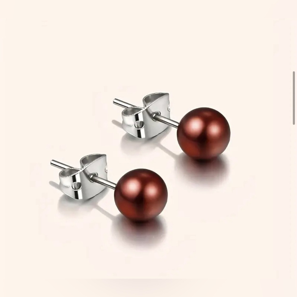 Wholesale Alert 🚨5pc Mix Faux Color Pearl Earrings Studs - Picture 5 of 7